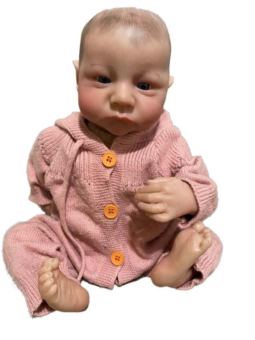 Realistic Reborn Baby Doll 18-20 Inch Newborn Size with cloth weighted body